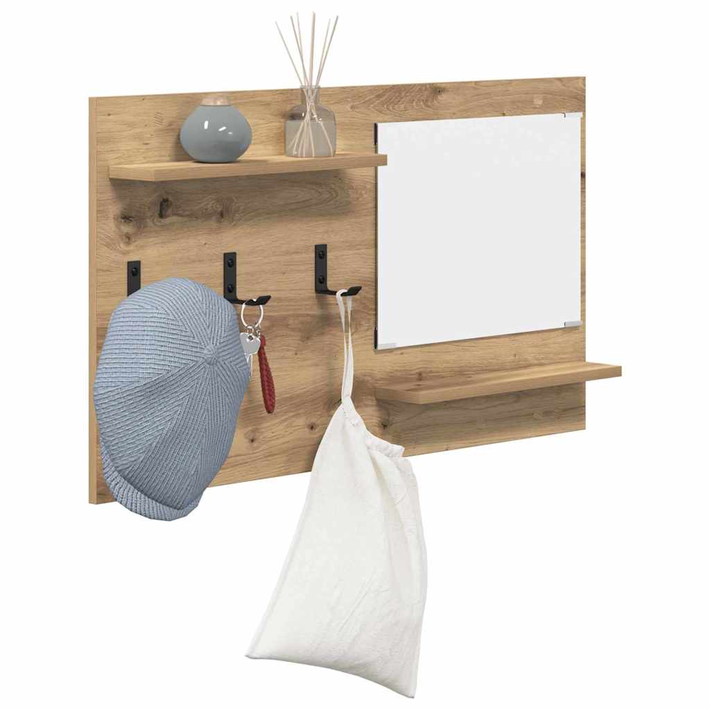 vidaXL Τοίχου Κρεμάστρα Επιτοίχιο Artisan Oak 90 x 10 x 50 εκ.