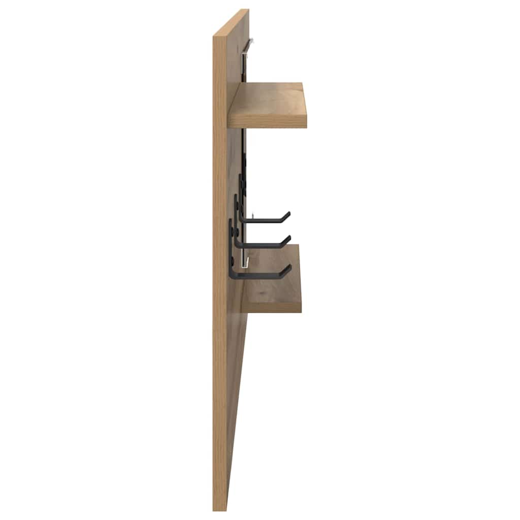 vidaXL Τοίχου Κρεμάστρα Επιτοίχιο Artisan Oak 90 x 10 x 50 εκ.