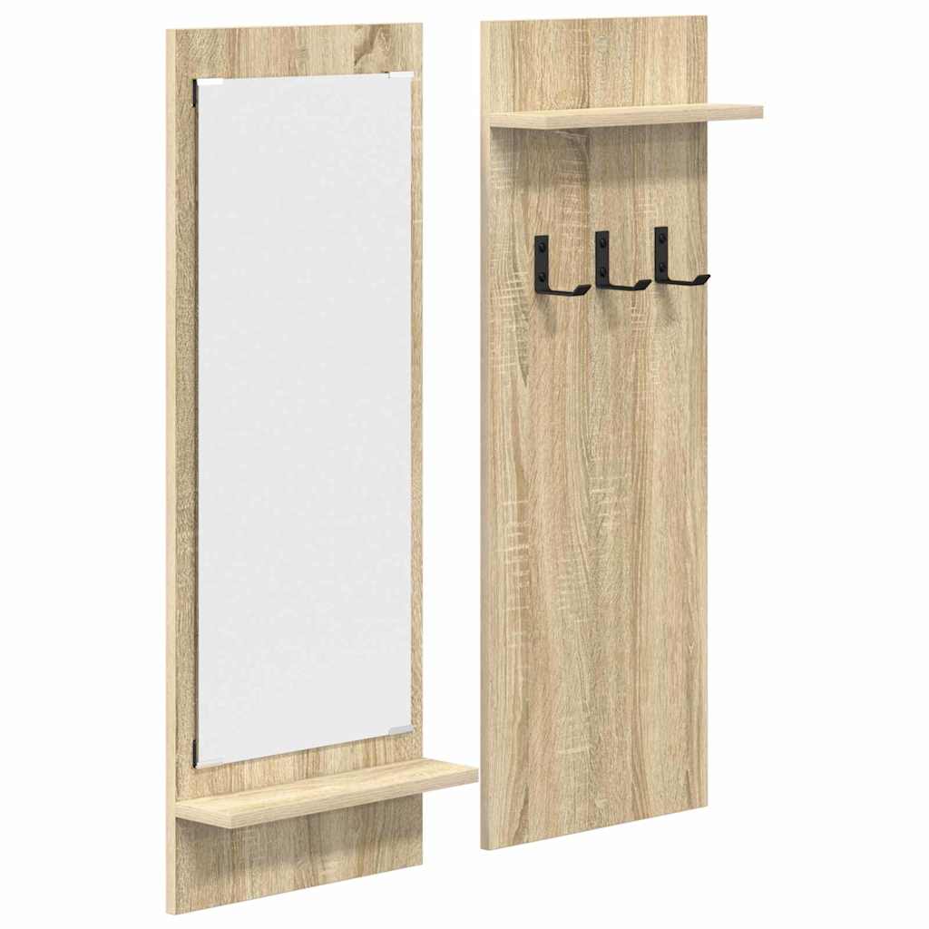 vidaXL Τοίχου Κρεμάστρα Επιτοίχιο Δρύς Sonoma 70 x 10 x 90 εκ.