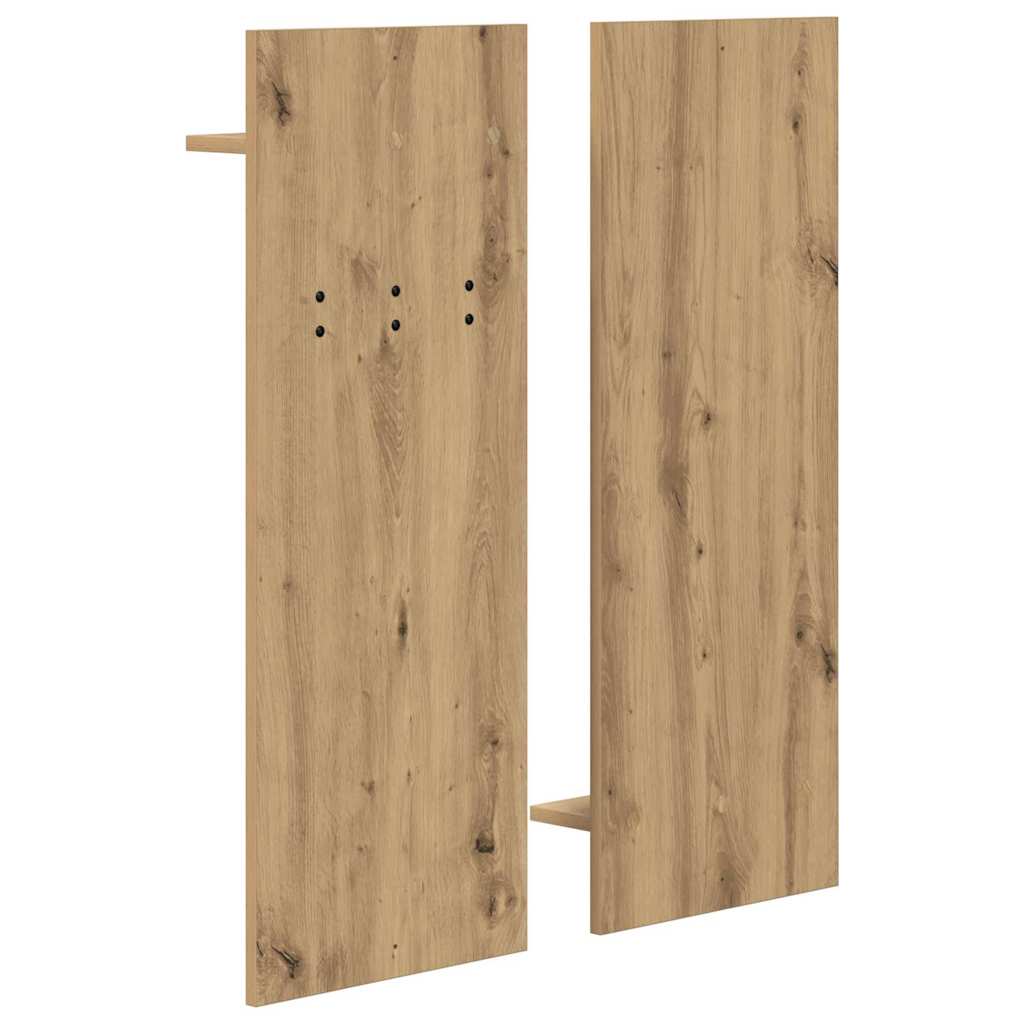 vidaXL Τοίχου Κρεμάστρα Επιτοίχιο Artisan Oak 70 x 10 x 90 εκ.