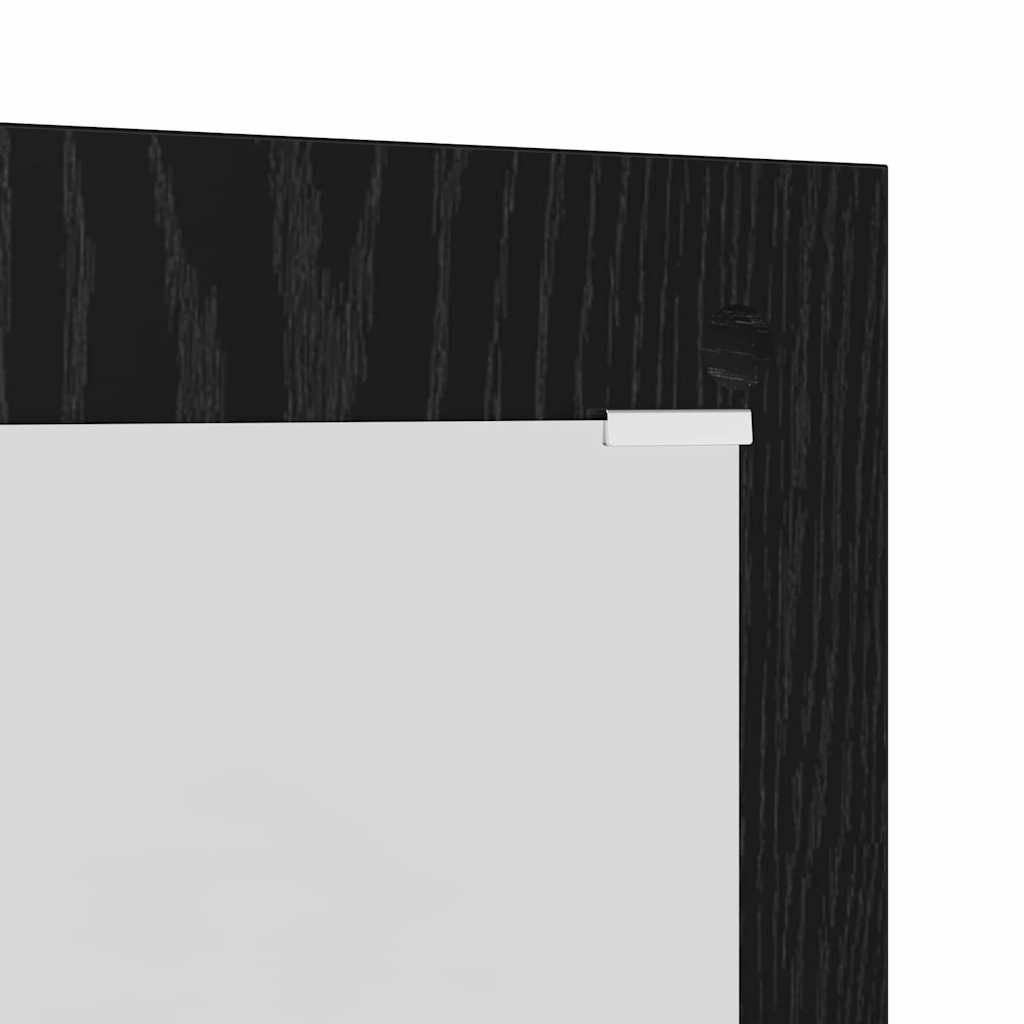 vidaXL Τοίχου Κρεμάστρα Επιτοίχιο Μαύρη Οξυά 96 x 1,5 x 90 εκ