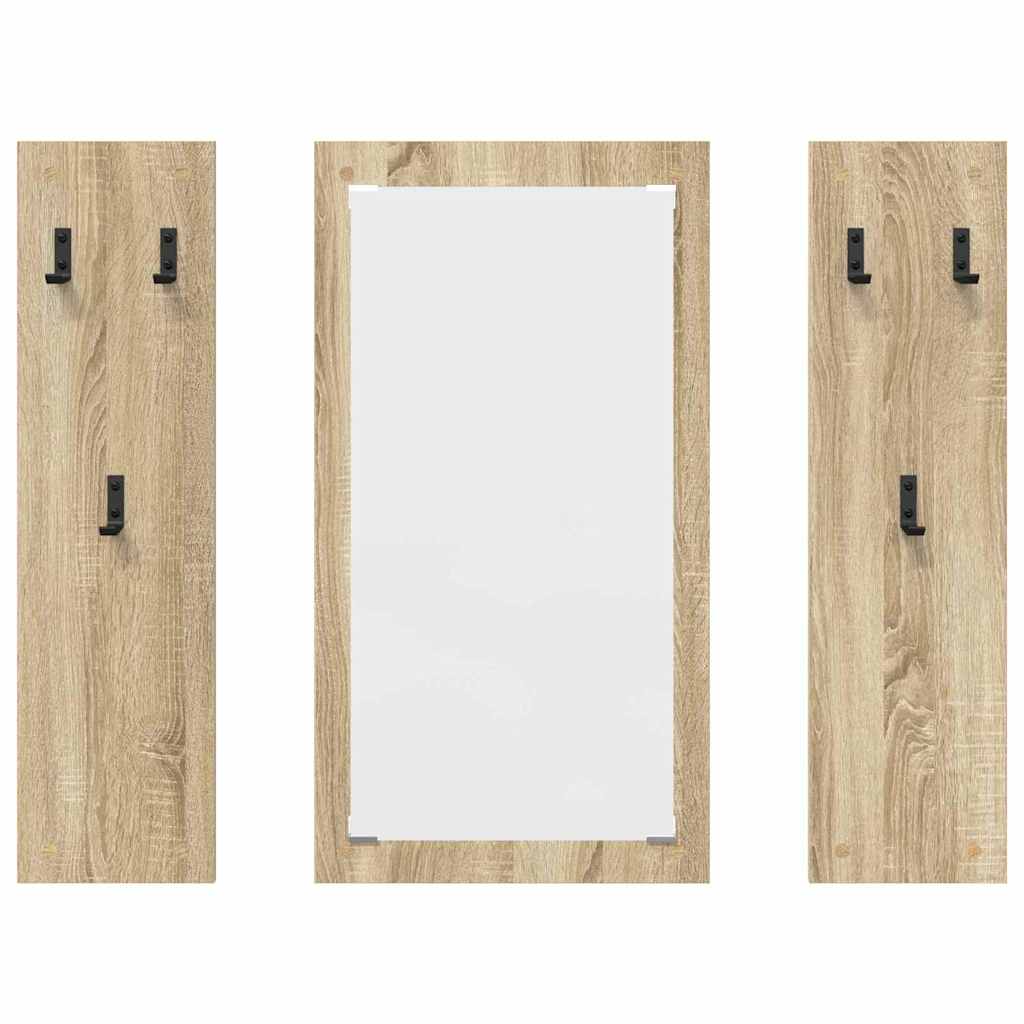vidaXL Τοίχου Κρεμάστρα Επιτοίχιο Δρύς Sonoma 96 x 1,5 x 90 εκ