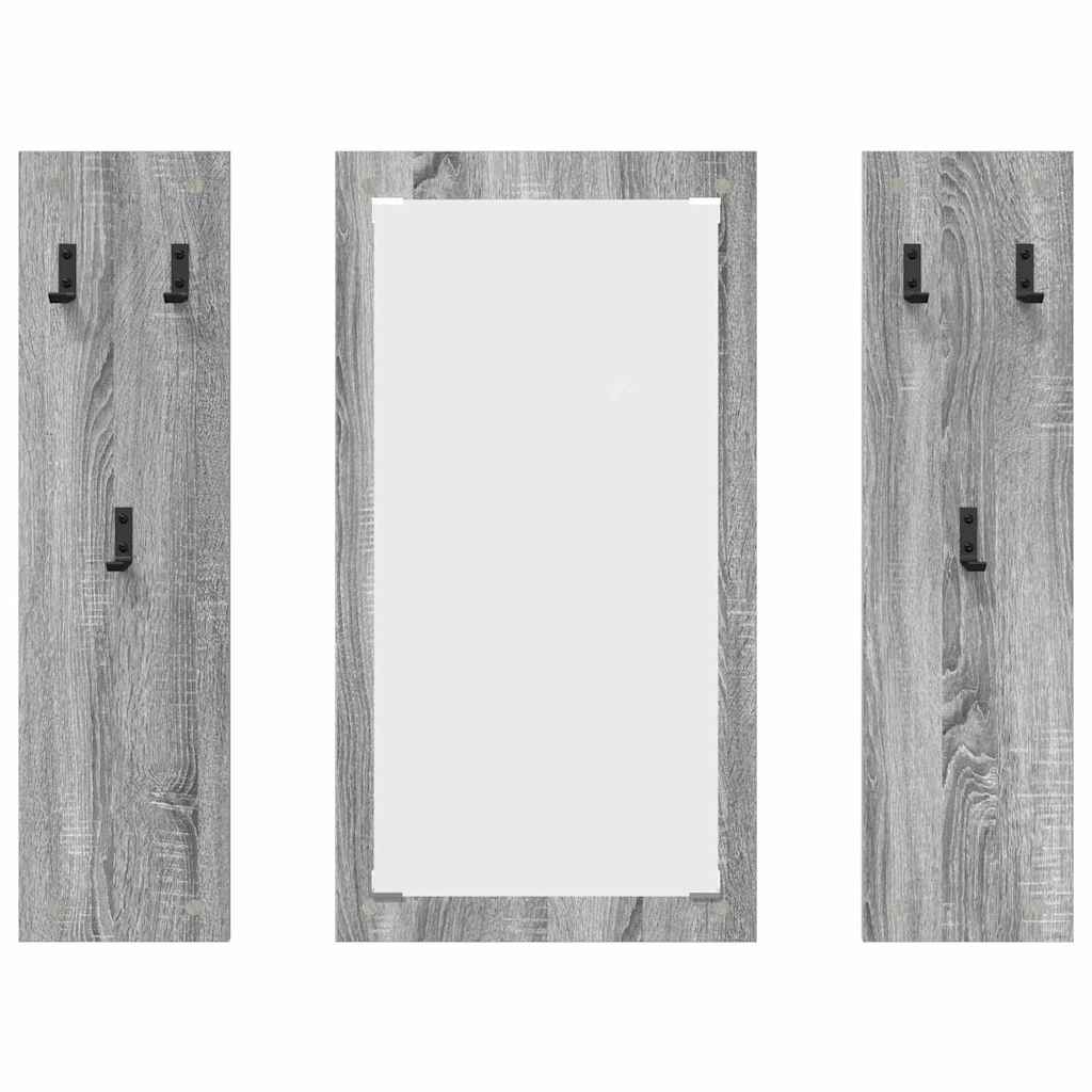 vidaXL Τοίχου Κρεμάστρα Επιτοίχιο Γκρίζο Σονομα 96 x 1,5 x 90 εκ