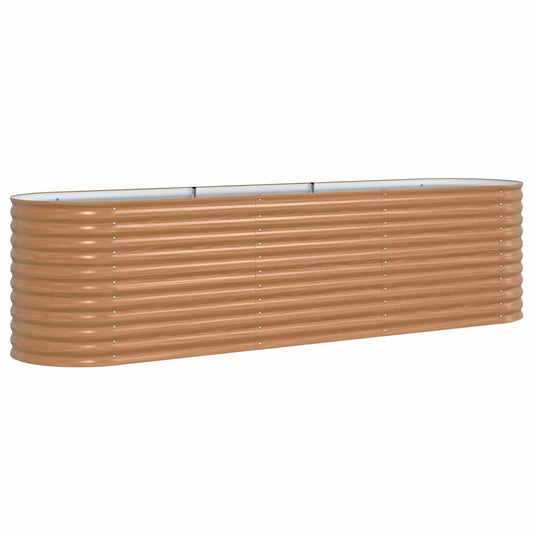 vidaXL Ανεβασμένο Κρεβάτι Καφέ 320 x 80 x 81 cm Ατσάλι