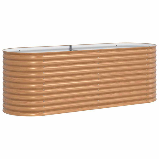 vidaXL Ανεβασμένο Κρεβάτι Καφέ 240 x 80 x 81 cm Ατσάλι