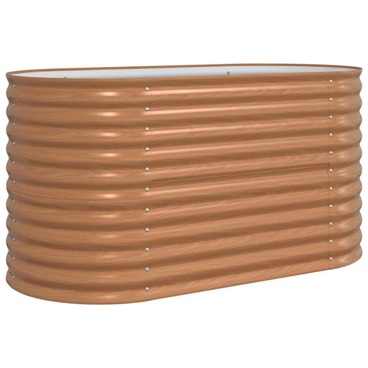 vidaXL Ανεβασμένο Κρεβάτι Καφέ 160 x 80 x 81 cm Ατσάλι