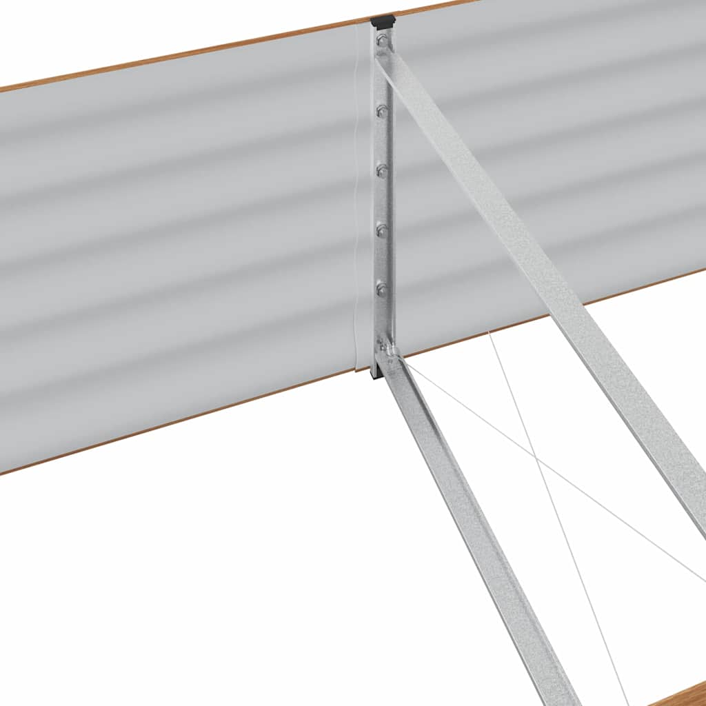 vidaXL Ανεβασμένο Κρεβάτι Καφέ 400 x 80 x 44 cm Ατσάλι