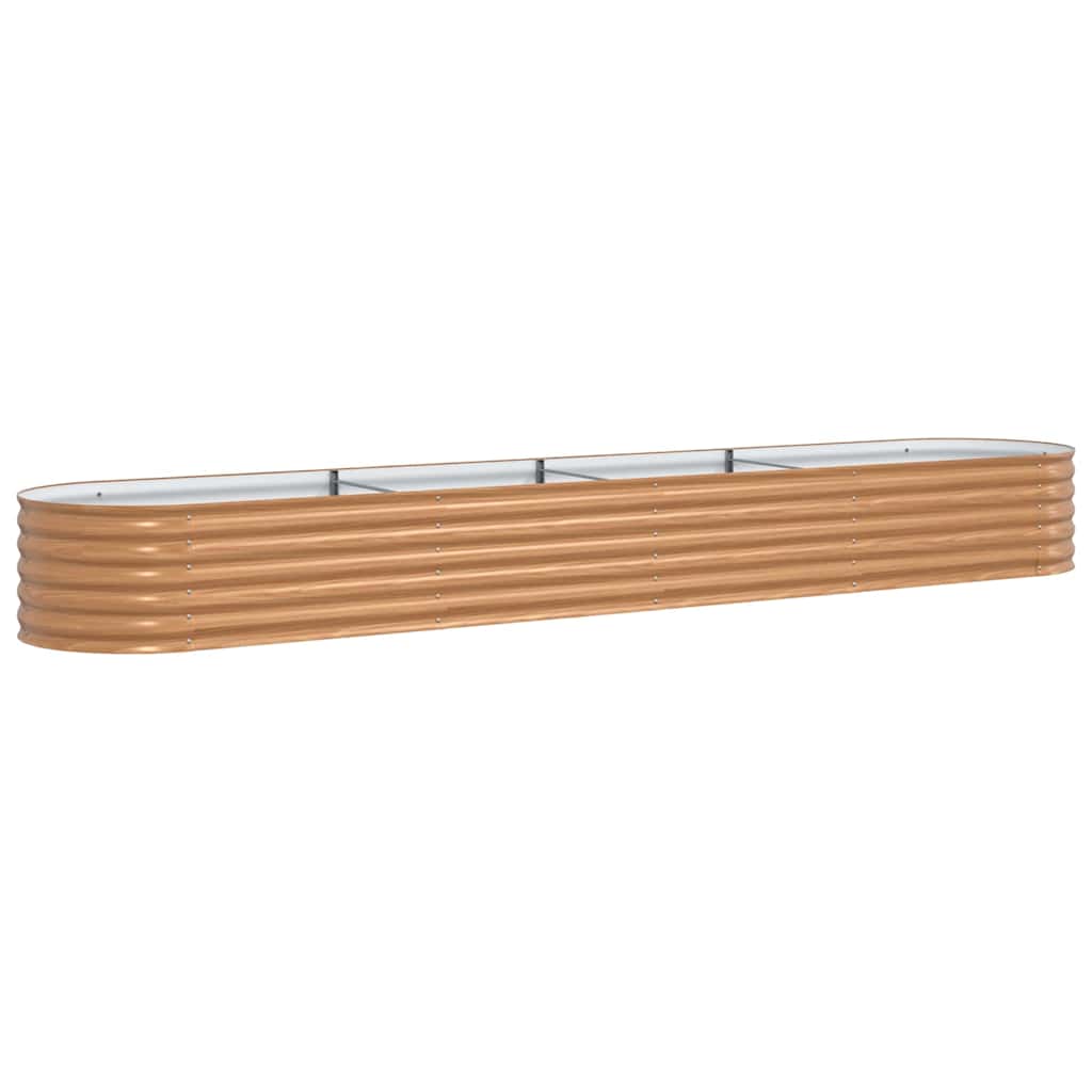 vidaXL Ανεβασμένο Κρεβάτι Καφέ 400 x 80 x 44 cm Ατσάλι