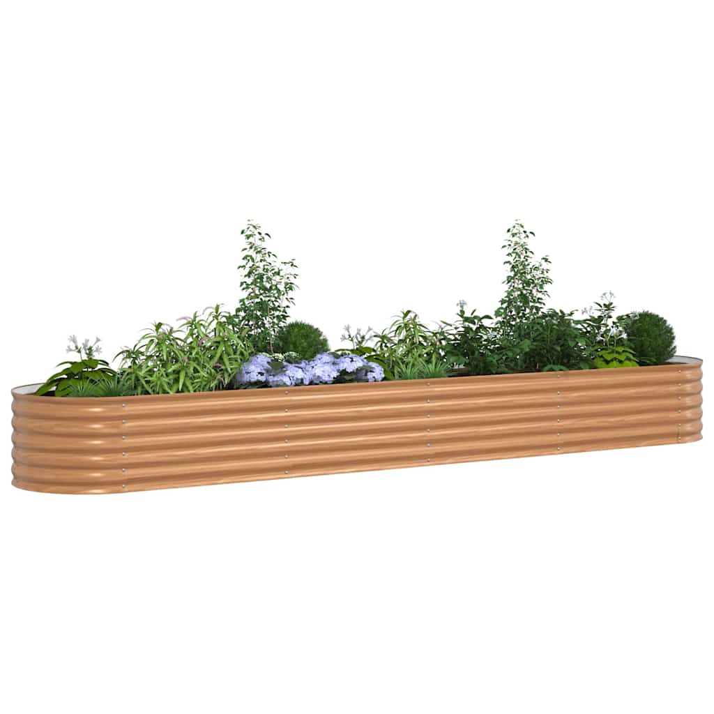 vidaXL Ανεβασμένο Κρεβάτι Καφέ 400 x 80 x 44 cm Ατσάλι