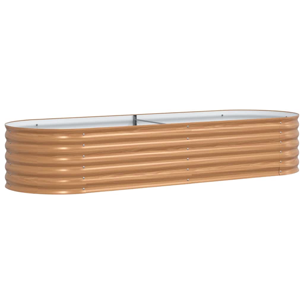 vidaXL Ανεβασμένο Κρεβάτι Καφέ 240 x 80 x 44 cm Ατσάλι