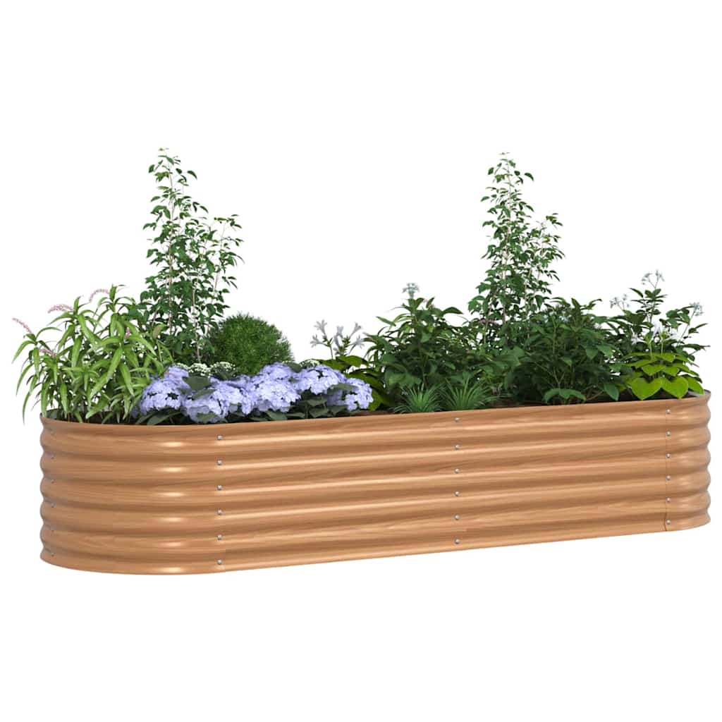 vidaXL Ανεβασμένο Κρεβάτι Καφέ 240 x 80 x 44 cm Ατσάλι