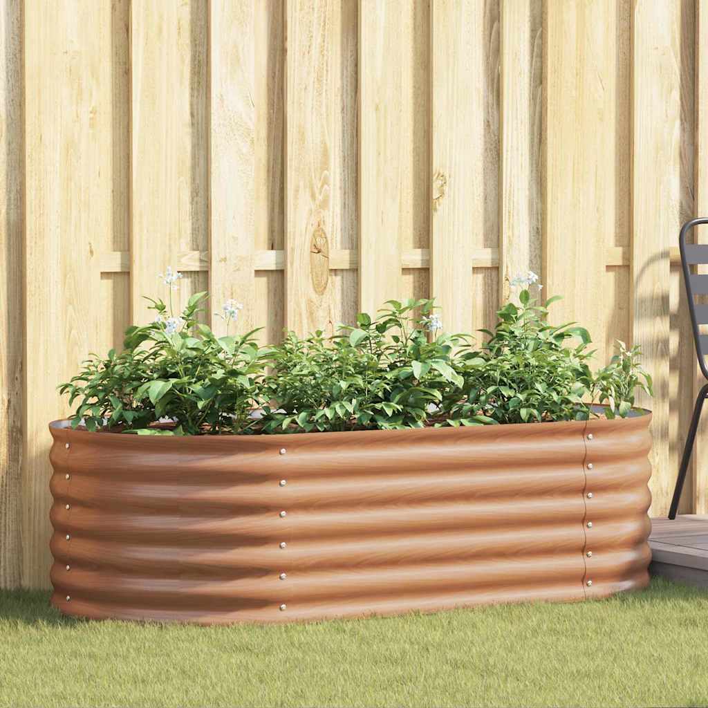 vidaXL Ανεβασμένο Κρεβάτι Καφέ 160 x 80 x 44 cm Ατσάλι