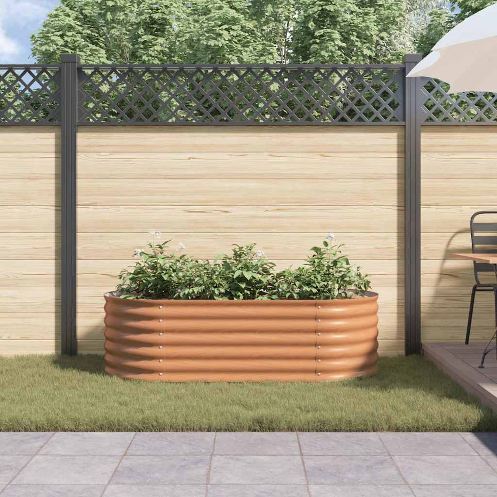 vidaXL Ανεβασμένο Κρεβάτι Καφέ 160 x 80 x 44 cm Ατσάλι