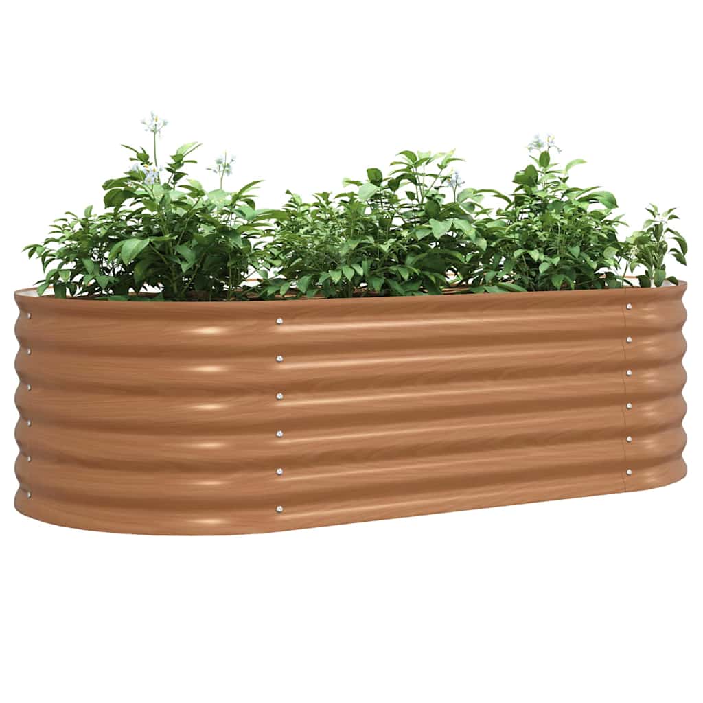 vidaXL Ανεβασμένο Κρεβάτι Καφέ 160 x 80 x 44 cm Ατσάλι