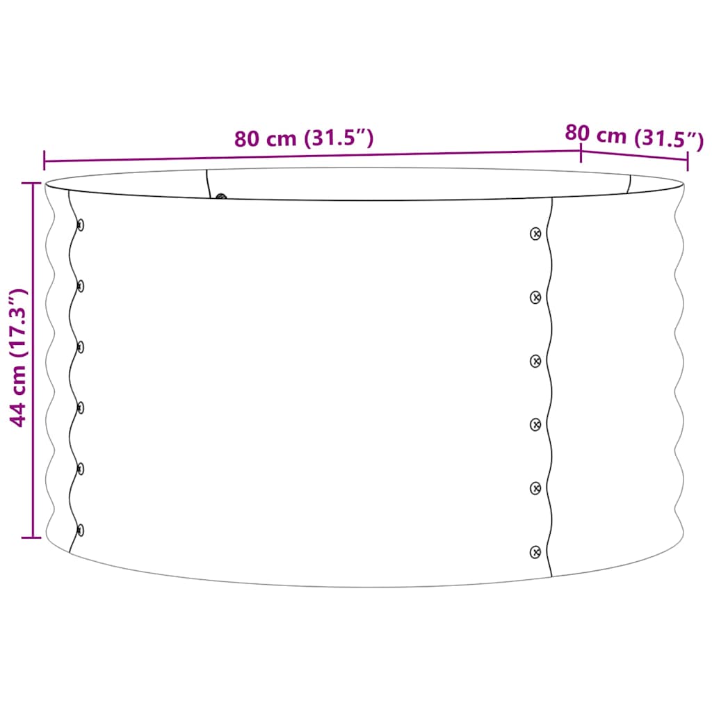 vidaXL Ανεβασμένο Κρεβάτι Καφέ 80 x 80 x 44 cm Ατσάλι