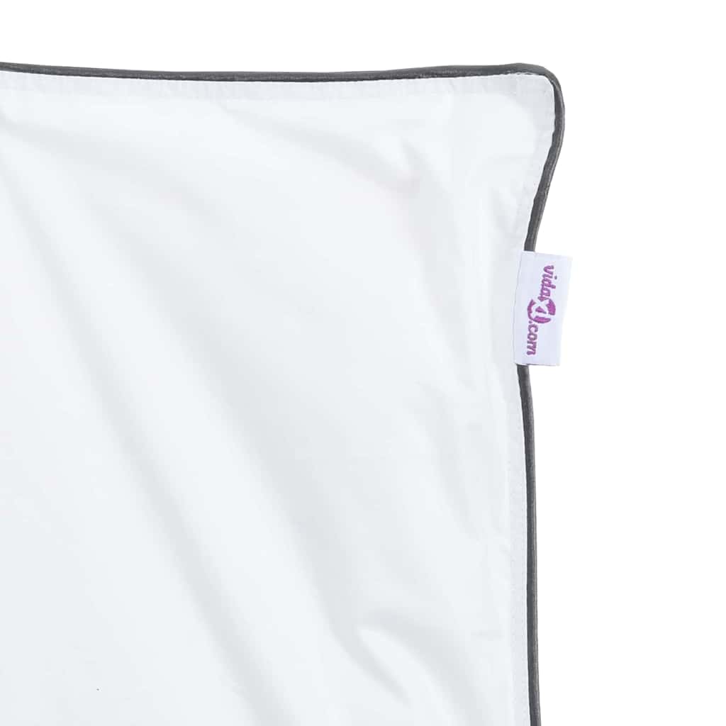 vidaXL Πάπλωμα με μαξιλάρι 2 pcs Λευκό 150 x 200 cm Πούπουλο