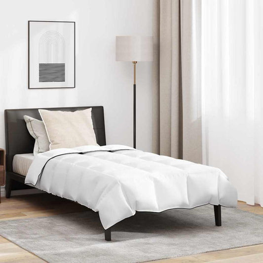 vidaXL Πάπλωμα με μαξιλάρι 2 pcs Λευκό 150 x 200 cm Πούπουλο