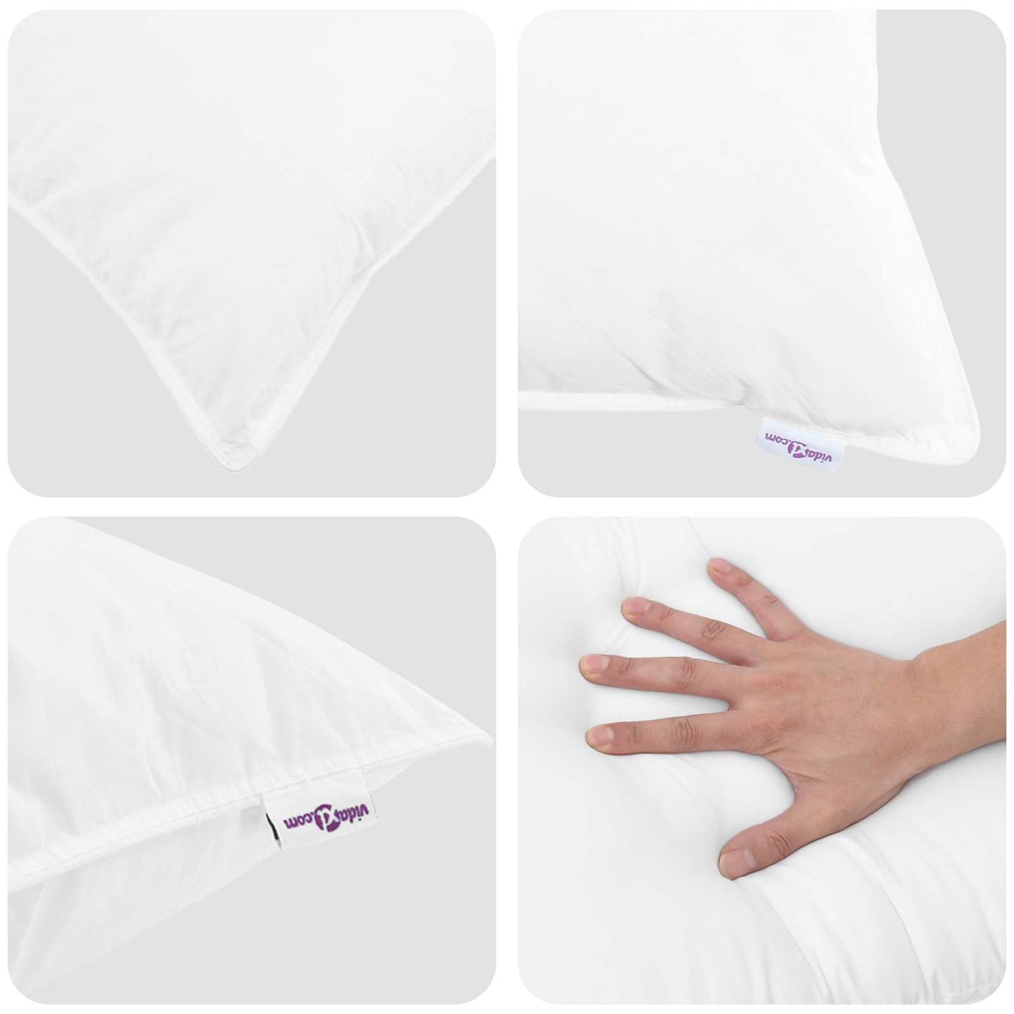 vidaXL Πάπλωμα με μαξιλάρι 2 pcs Λευκό 155 x 200 εκ. Πούπουλο