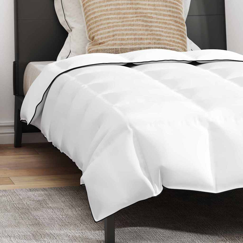 vidaXL Πάπλωμα με μαξιλάρι 2 pcs Λευκό 140 x 220 cm Πούπουλο