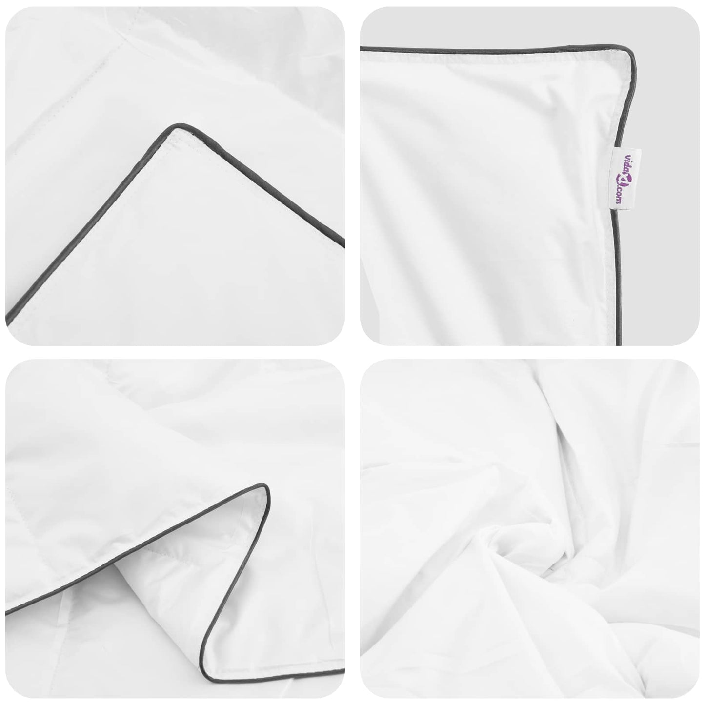 vidaXL Πάπλωμα με μαξιλάρι 2 pcs Λευκό 155 x 220 cm Πούπουλο
