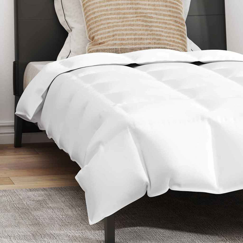 vidaXL Πάπλωμα με μαξιλάρι 2 pcs Λευκό 155 x 220 cm Πούπουλο