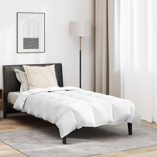 vidaXL Πάπλωμα με μαξιλάρι 2 pcs Λευκό 155 x 220 cm Πούπουλο