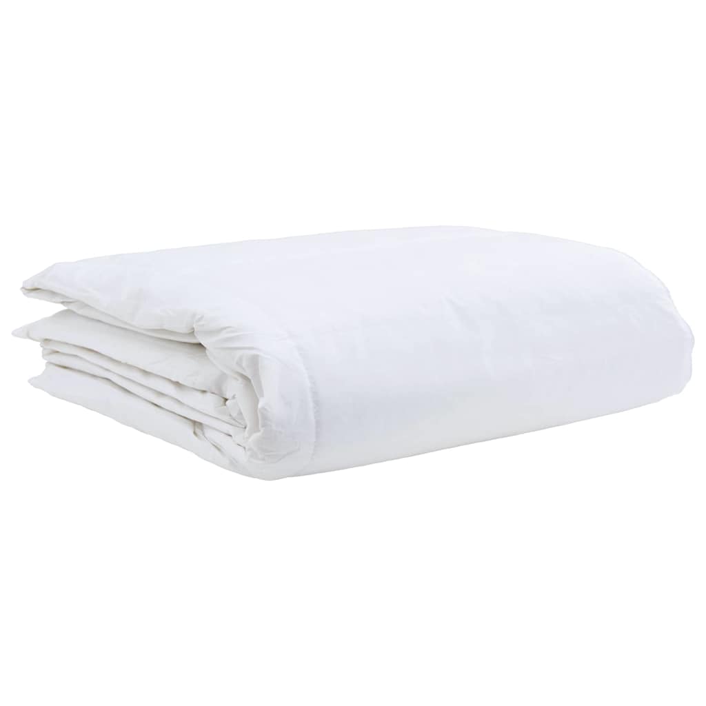 vidaXL Πάπλωμα με μαξιλάρι 2 pcs Λευκό 155 x 220 cm Πούπουλο