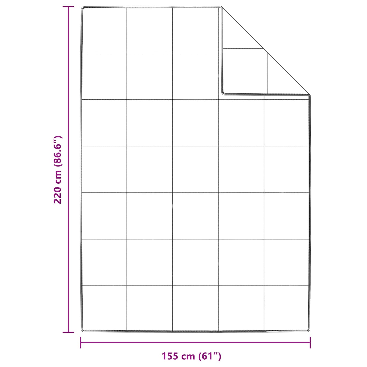vidaXL Πάπλωμα με μαξιλάρι 2 pcs Λευκό 155 x 220 cm Πούπουλο