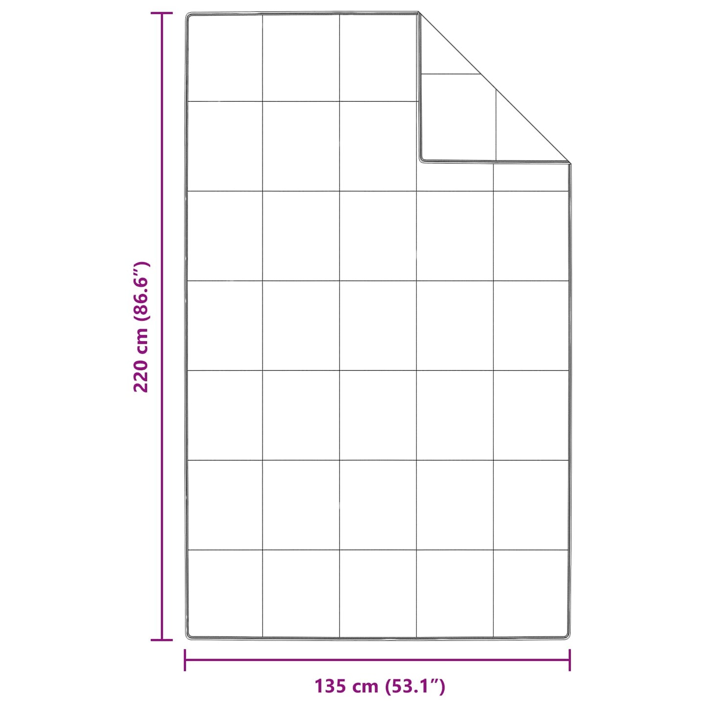 vidaXL Καλοκαιρινό Παπλωματοθήκη με μαξιλάρι 2 pcs Λευκό Φτέρος