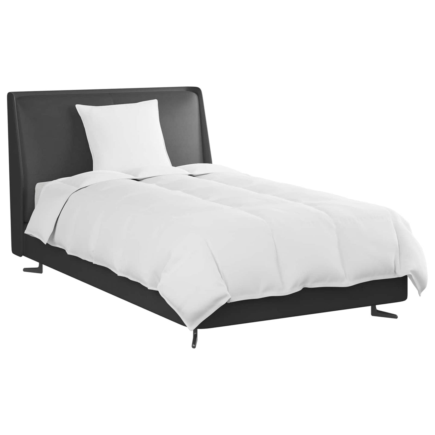 vidaXL Χειμερινό Παπλωματοθήκη με μαξιλάρι 2 pcs Λευκό Φτέρος