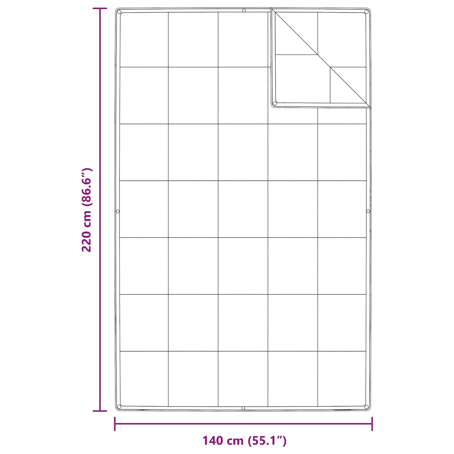vidaXL Κουβέρτα 2 σε 1 με μαξιλάρι 2 pcs Λευκό Φτέρος