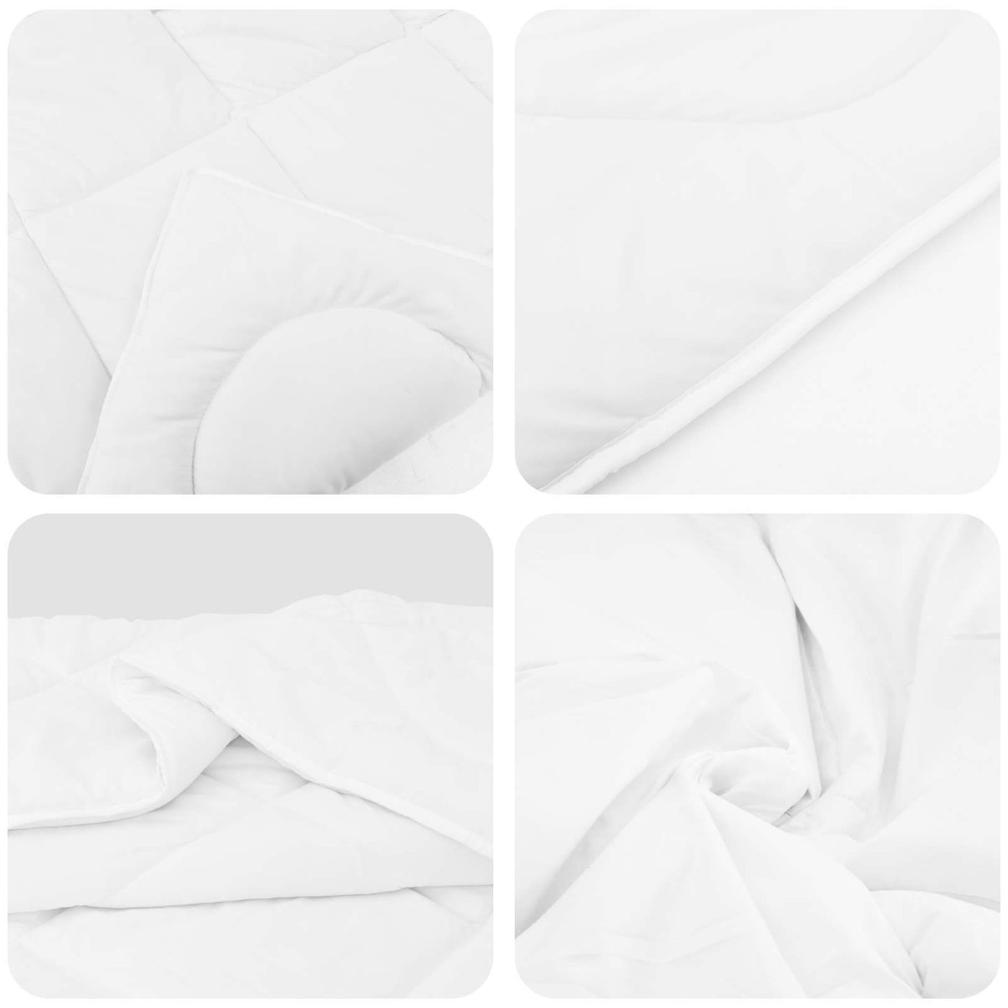 vidaXL Πάπλωμα με μαξιλάρι Λευκό 135 x 220 εκ. Μικροΐνες