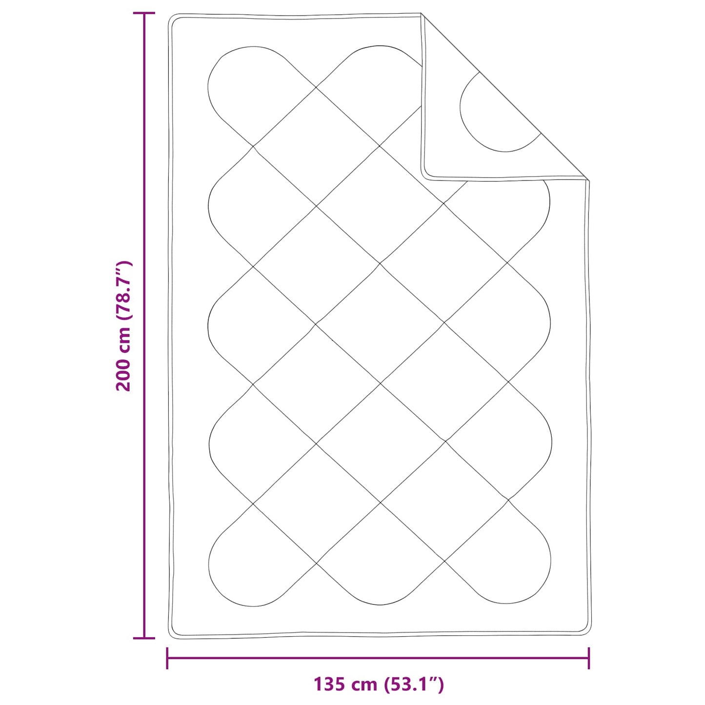 vidaXL Πάπλωμα με μαξιλάρι 2 pcs Λευκό Μικροΐνες