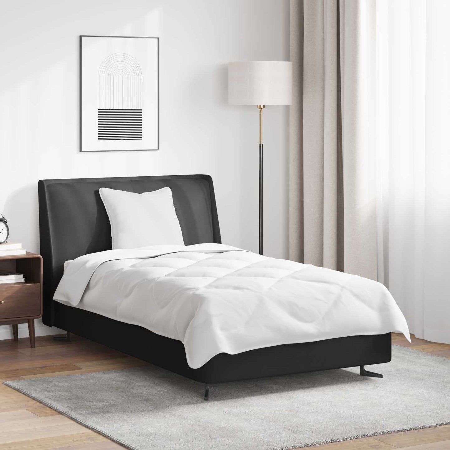 vidaXL Πάπλωμα με μαξιλάρι 2 pcs Λευκό Μικροΐνες