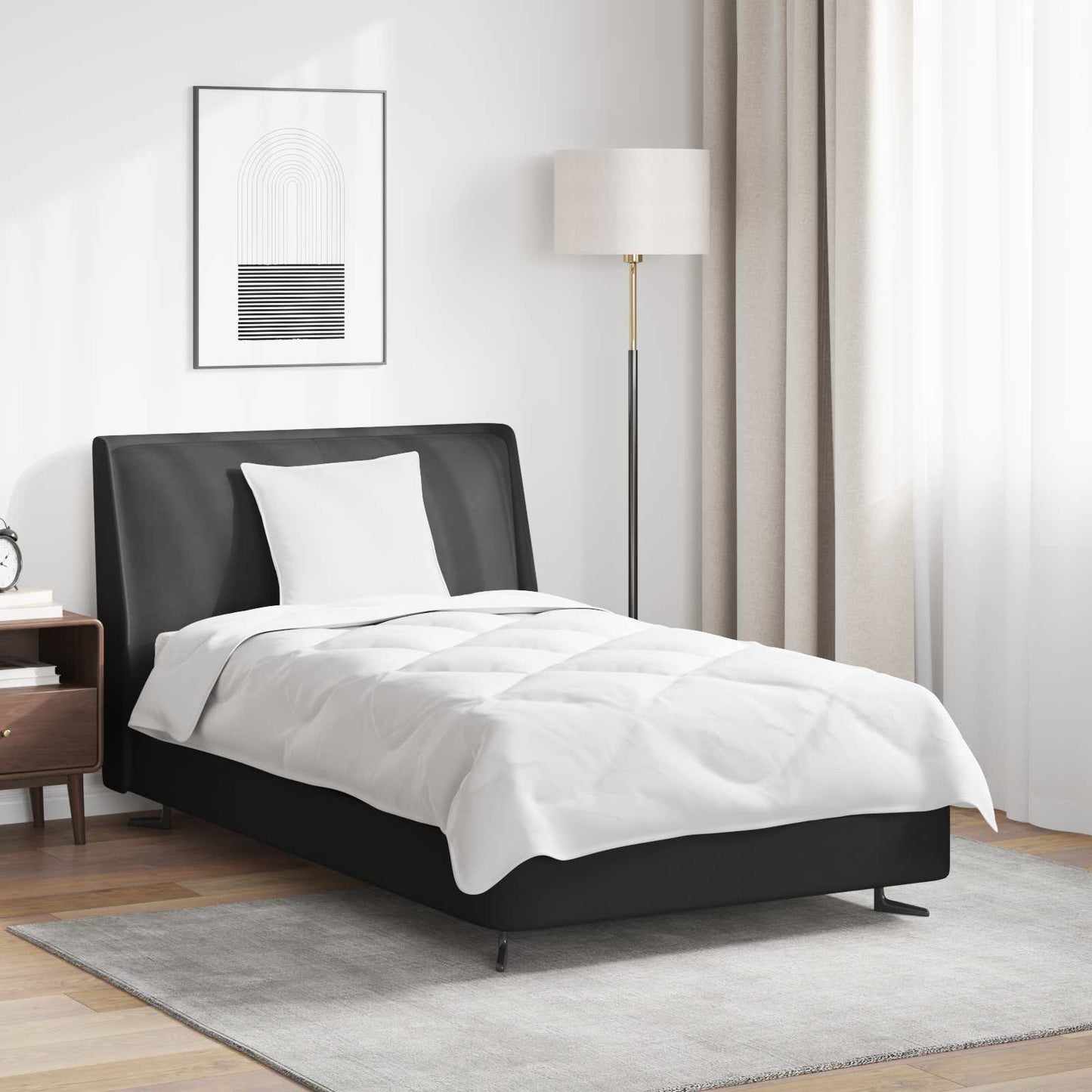 vidaXL Πάπλωμα με μαξιλάρι 2 pcs Λευκό Μικροΐνες