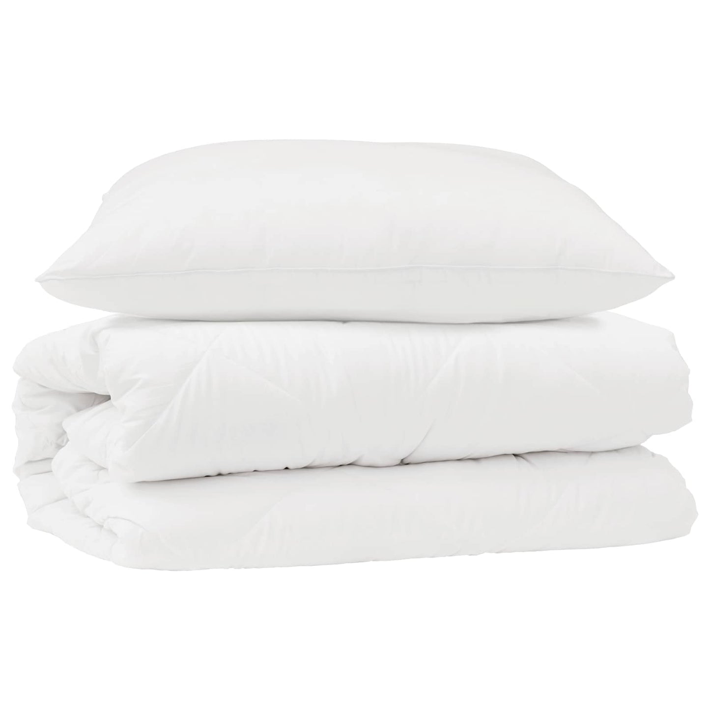 vidaXL Κουβέρτα 2 σε 1 με μαξιλάρι 2 pcs Λευκό 135 x 200 cm Μικροΐνες