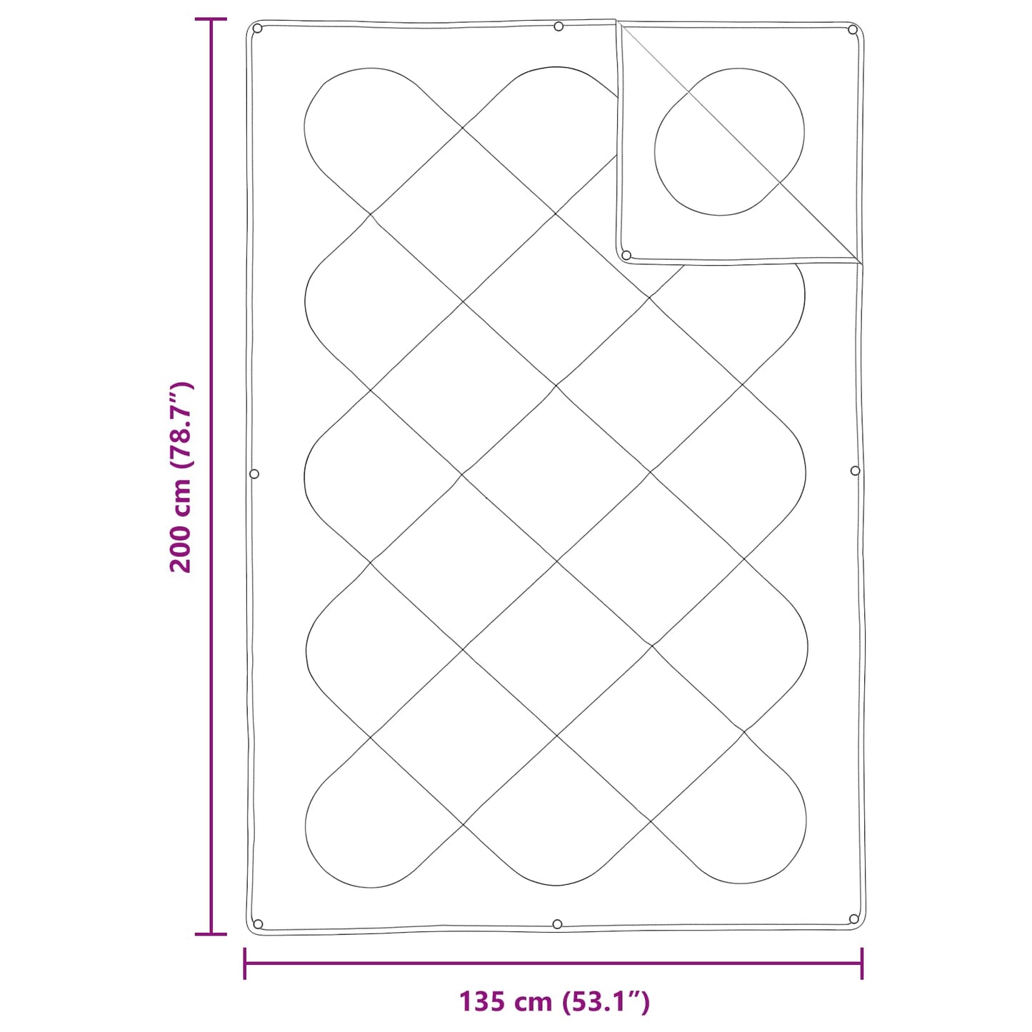 vidaXL Κουβέρτα 2 σε 1 με μαξιλάρι 2 pcs Λευκό 135 x 200 cm Μικροΐνες