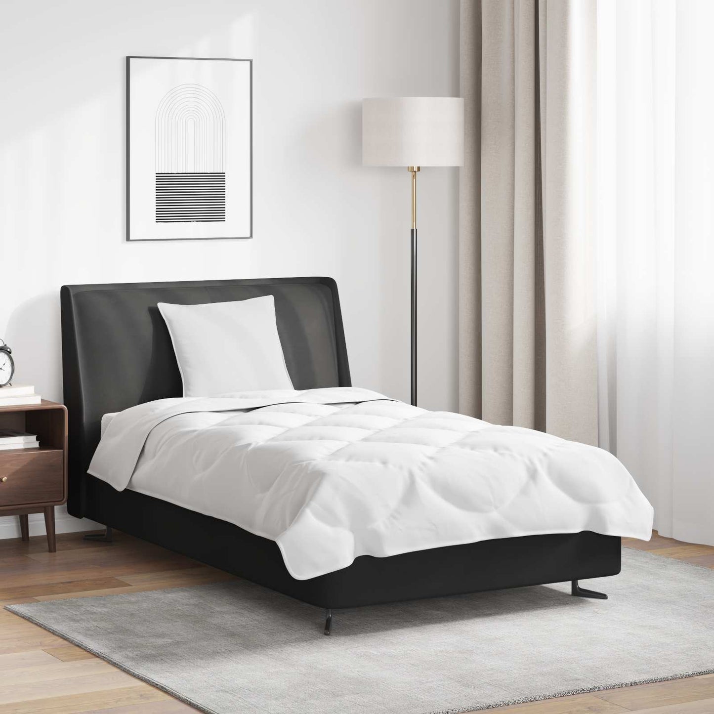 vidaXL Σετ Παπλωμάτων με μαξιλάρι 2 pcs Λευκό Μικροΐνες