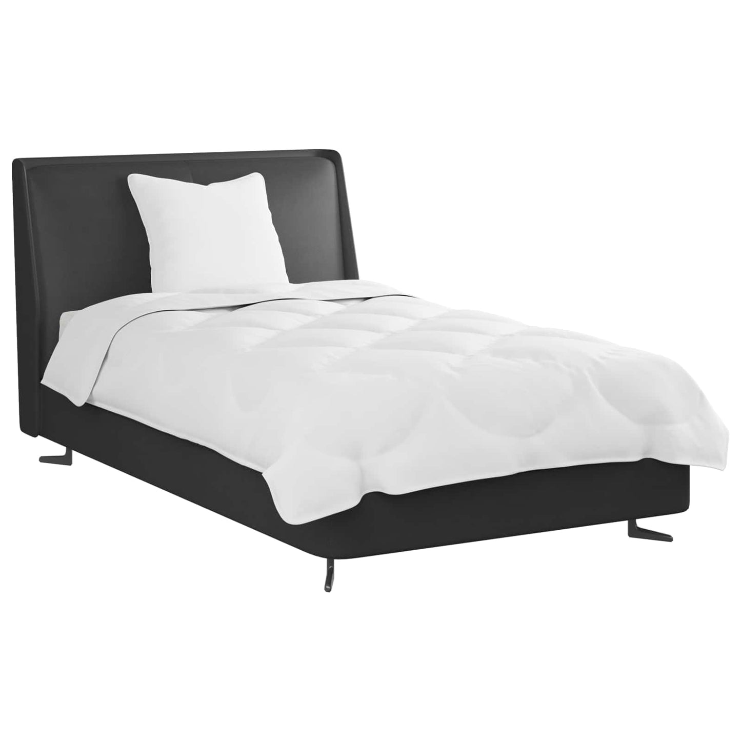 vidaXL Πάπλωμα με μαξιλάρι 2 pcs Λευκό 155 x 200 εκ. Μικροΐνες
