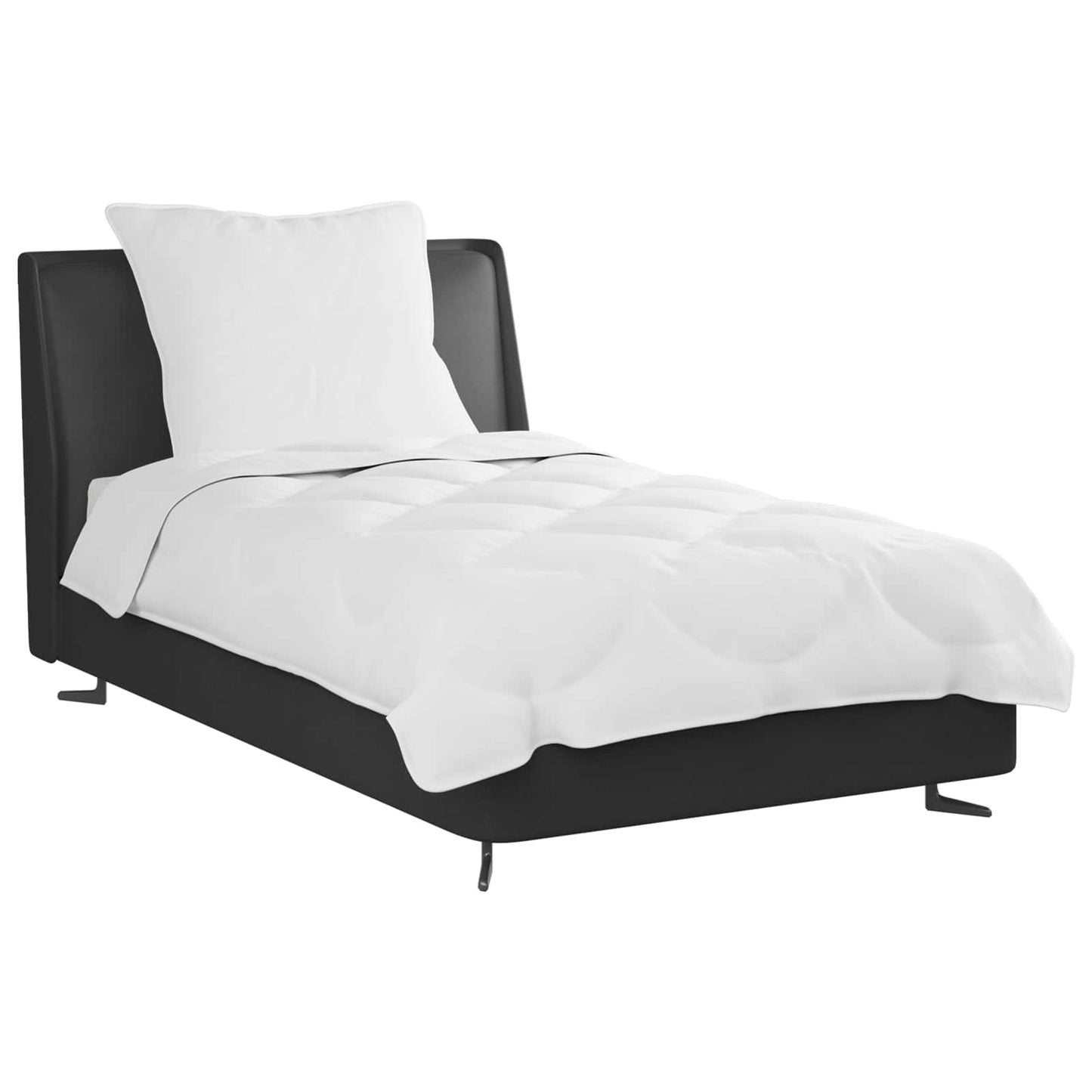 vidaXL Πάπλωμα με μαξιλάρι 2 pcs Λευκό 155 x 200 εκ. Μικροΐνες