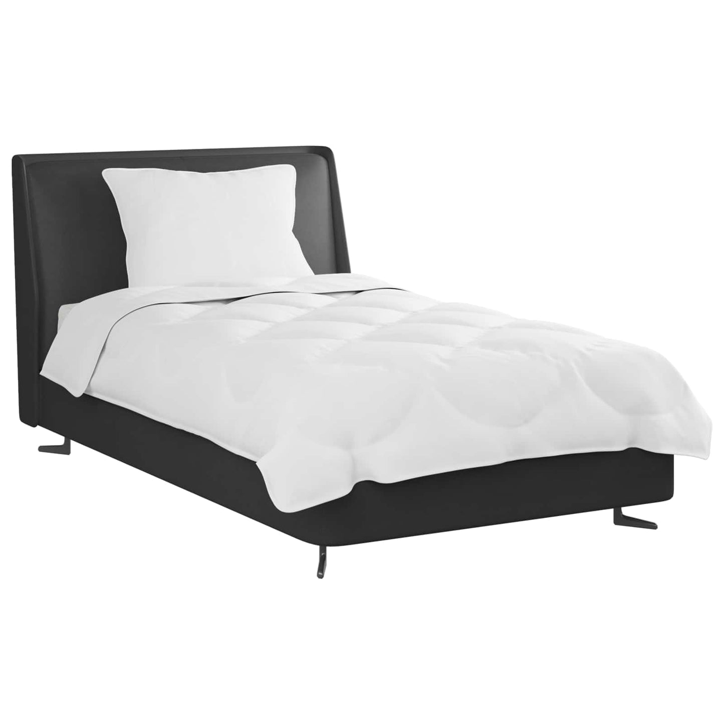 vidaXL Πάπλωμα με μαξιλάρι 2 pcs Λευκό 140 x 220 cm Μικροΐνες