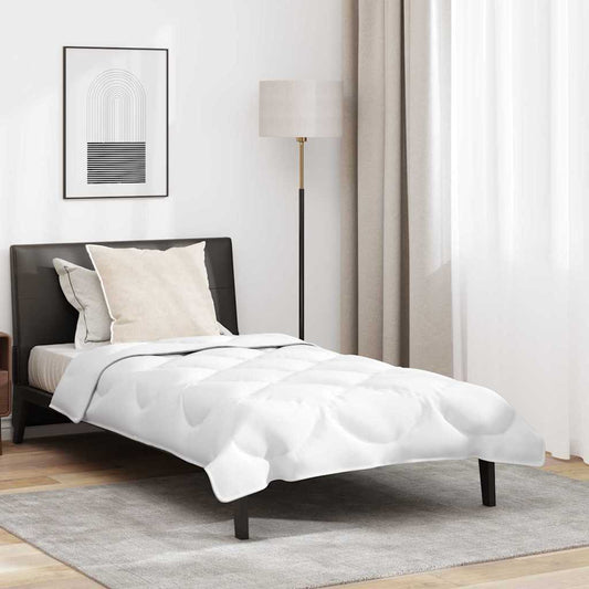 vidaXL Πάπλωμα με μαξιλάρι 2 pcs Λευκό 140 x 220 cm Μικροΐνες