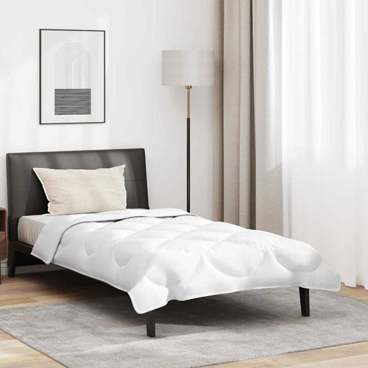 vidaXL Πάπλωμα με μαξιλάρι 2 pcs Λευκό 155 x 220 cm Μικροΐνες