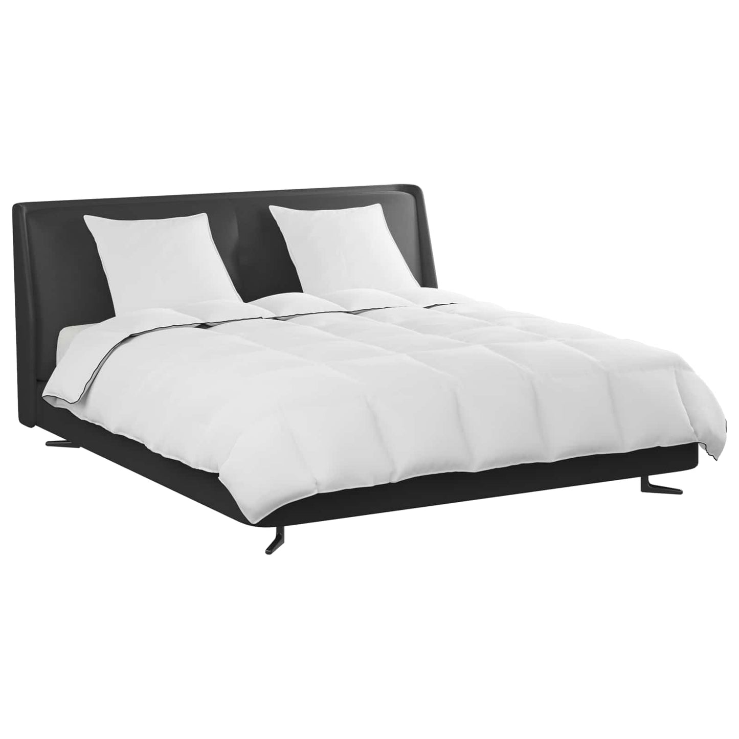 vidaXL Χειμερινό Παπλωματοθήκη με μαξιλάρι 3 pcs Λευκό Φτέρος