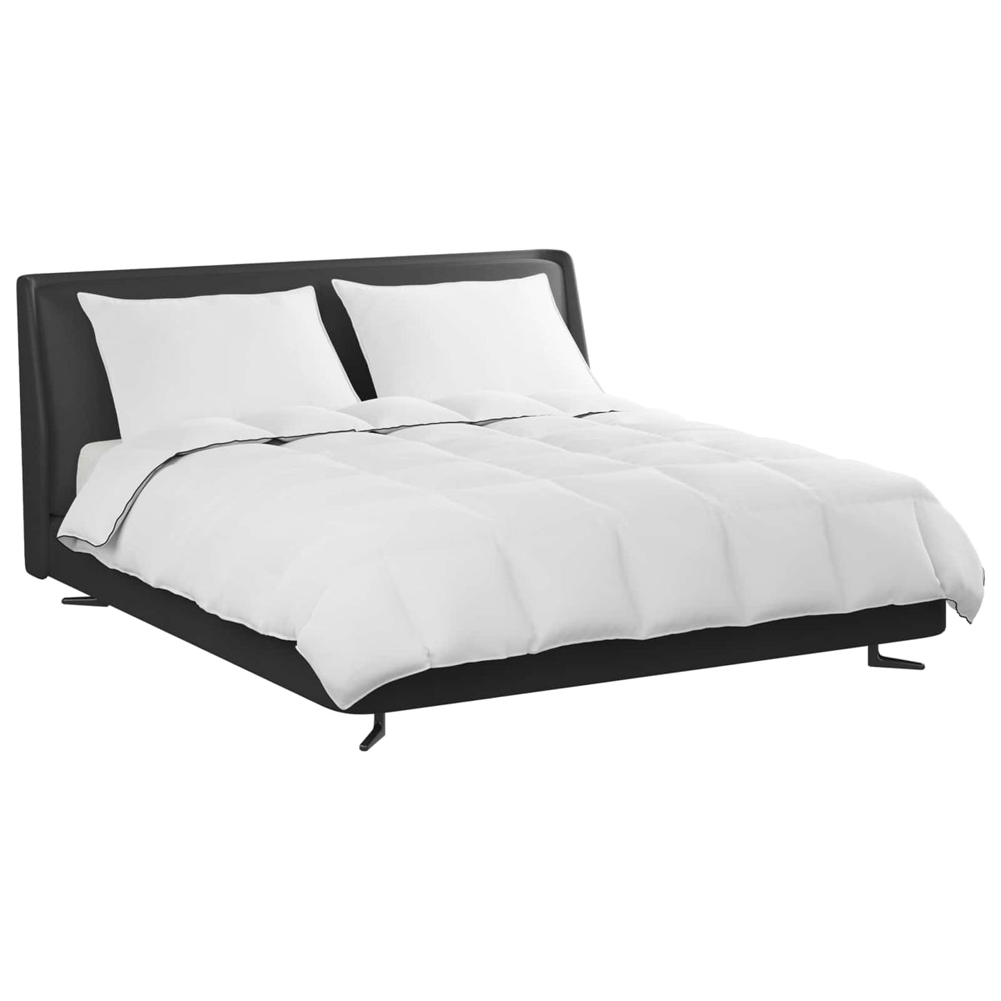 vidaXL Χειμερινό Παπλωματοθήκη με μαξιλάρι 3 pcs Λευκό Φτέρος