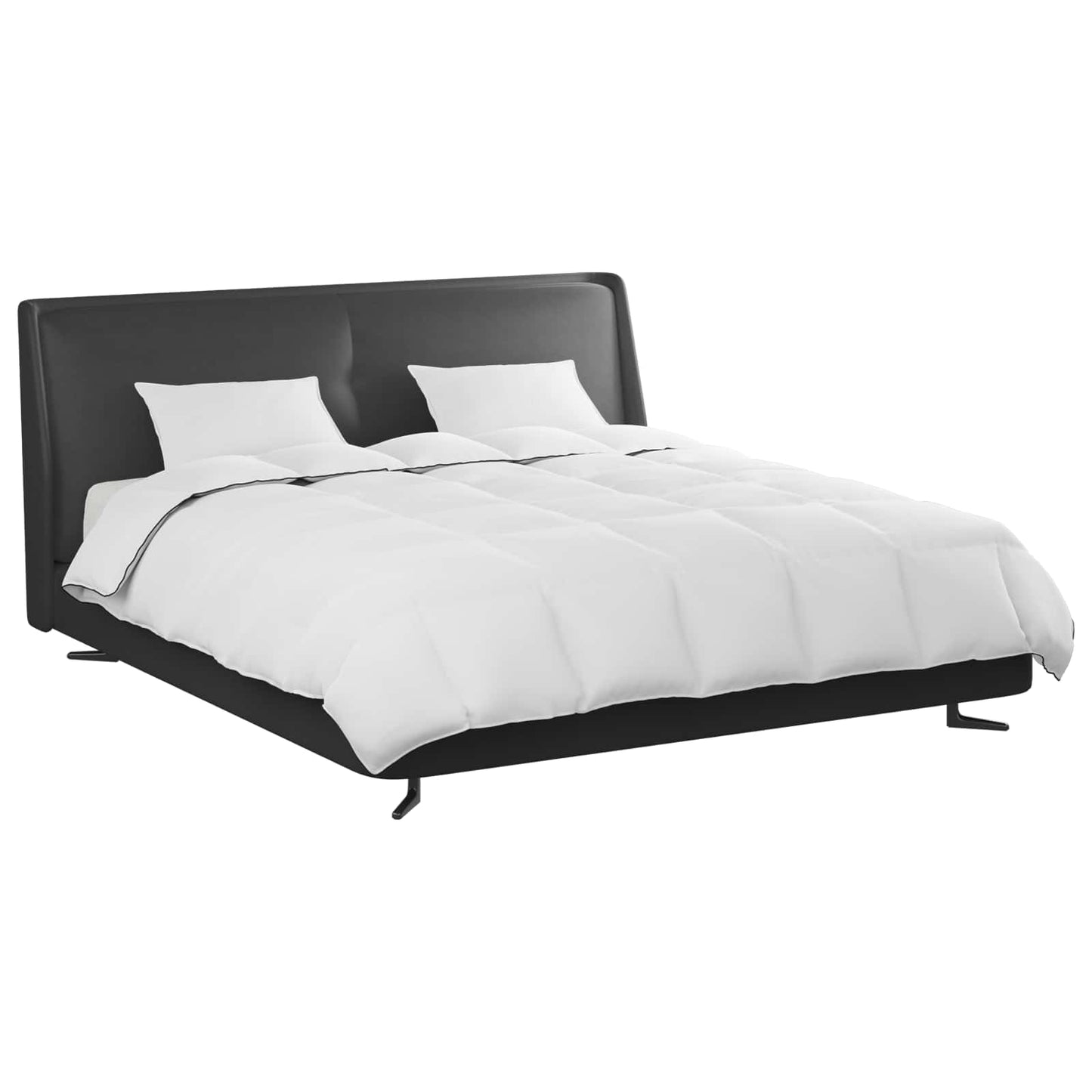 vidaXL Χειμερινό Παπλωματοθήκη με μαξιλάρι 3 pcs Λευκό Φτέρος