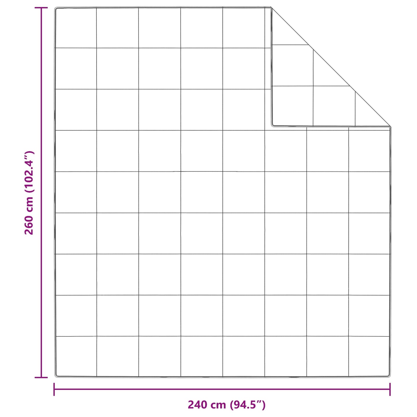 vidaXL Σετ Παπλωμάτων με μαξιλάρι 3 pcs Λευκό Φτέρος
