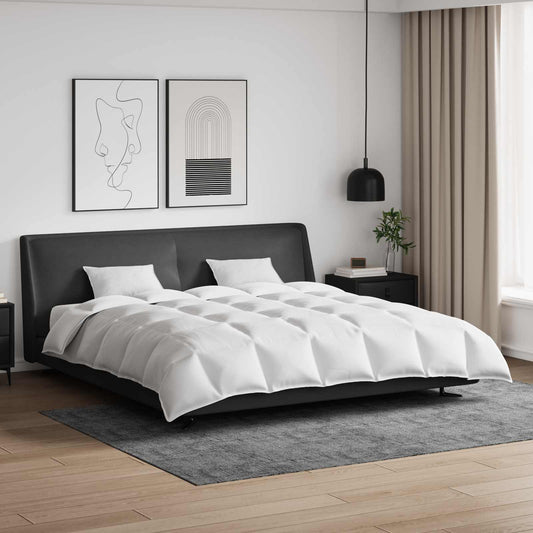 vidaXL Σετ Παπλωμάτων με μαξιλάρι 3 pcs Λευκό Φτέρος