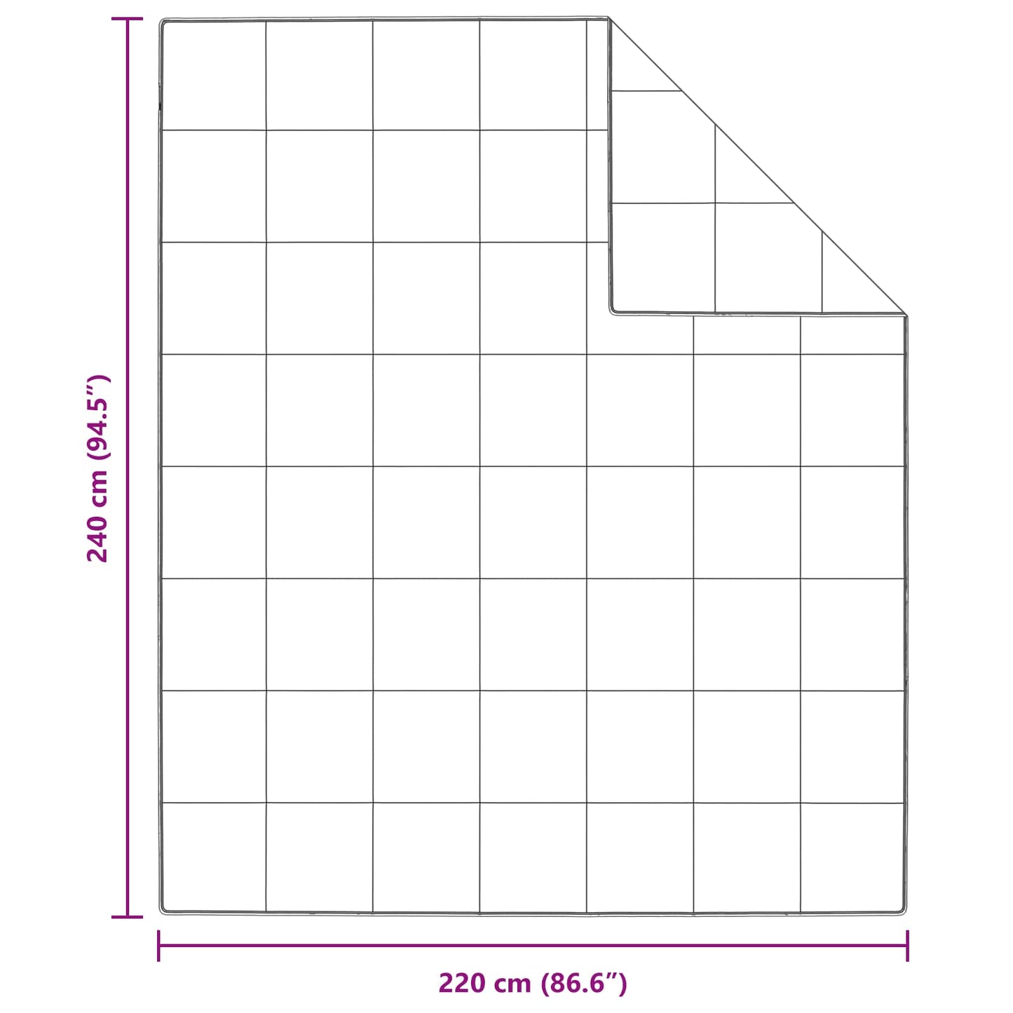 vidaXL Σετ Παπλωμάτων με μαξιλάρι 3 pcs Λευκό Φτέρος