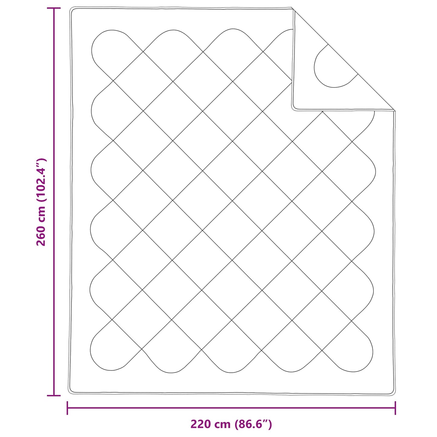 vidaXL Καλοκαιρινό Παπλωματοθήκη με μαξιλάρι 3 pcs Λευκό Μικροΐνες